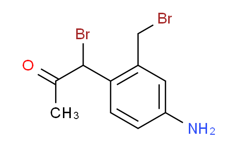 CAS No. 1803865-01-1, 1-(4-Amino-2-(bromomethyl)phenyl)-1-bromopropan-2-one