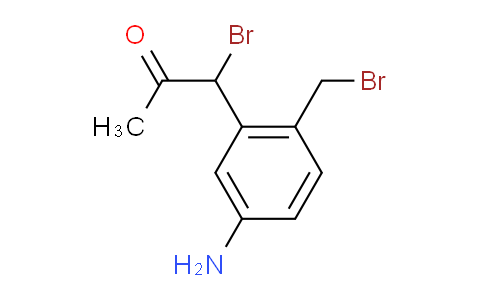 CAS No. 1807047-32-0, 1-(5-Amino-2-(bromomethyl)phenyl)-1-bromopropan-2-one