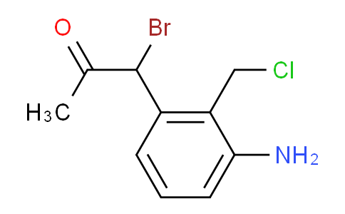 CAS No. 1806505-39-4, 1-(3-Amino-2-(chloromethyl)phenyl)-1-bromopropan-2-one