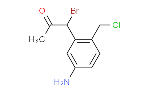 CAS No. 1806549-08-5, 1-(5-Amino-2-(chloromethyl)phenyl)-1-bromopropan-2-one