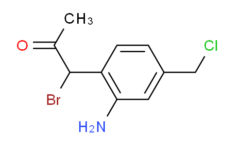 CAS No. 1803858-47-0, 1-(2-Amino-4-(chloromethyl)phenyl)-1-bromopropan-2-one