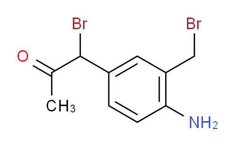 CAS No. 1803857-53-5, 1-(4-Amino-3-(bromomethyl)phenyl)-1-bromopropan-2-one