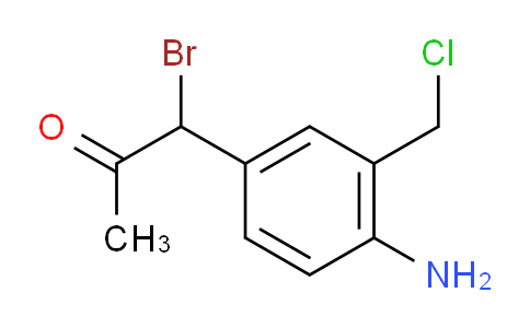 CAS No. 1804042-18-9, 1-(4-Amino-3-(chloromethyl)phenyl)-1-bromopropan-2-one