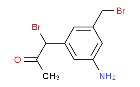CAS No. 1806294-42-7, 1-(3-Amino-5-(bromomethyl)phenyl)-1-bromopropan-2-one