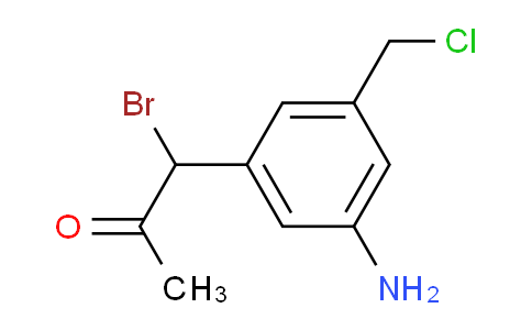CAS No. 1806526-41-9, 1-(3-Amino-5-(chloromethyl)phenyl)-1-bromopropan-2-one