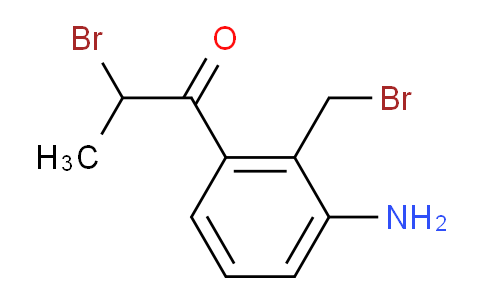 CAS No. 1806433-49-7, 1-(3-Amino-2-(bromomethyl)phenyl)-2-bromopropan-1-one