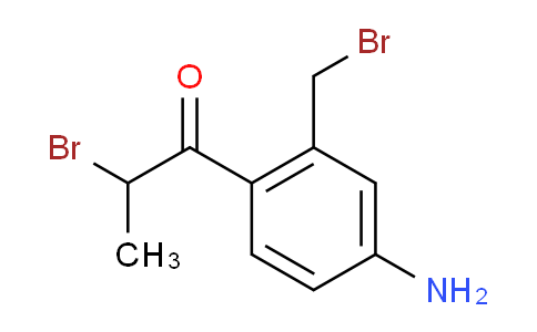CAS No. 1807046-92-9, 1-(4-Amino-2-(bromomethyl)phenyl)-2-bromopropan-1-one