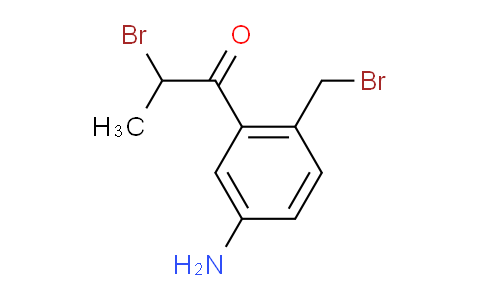 CAS No. 1806294-27-8, 1-(5-Amino-2-(bromomethyl)phenyl)-2-bromopropan-1-one