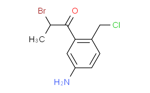 CAS No. 1804219-60-0, 1-(5-Amino-2-(chloromethyl)phenyl)-2-bromopropan-1-one