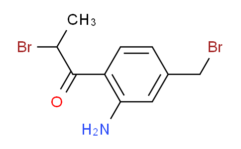 CAS No. 1803864-77-8, 1-(2-Amino-4-(bromomethyl)phenyl)-2-bromopropan-1-one