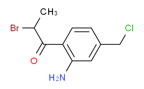 CAS No. 1806525-65-4, 1-(2-Amino-4-(chloromethyl)phenyl)-2-bromopropan-1-one