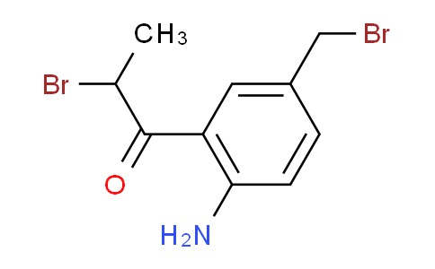 CAS No. 1803832-95-2, 1-(2-Amino-5-(bromomethyl)phenyl)-2-bromopropan-1-one