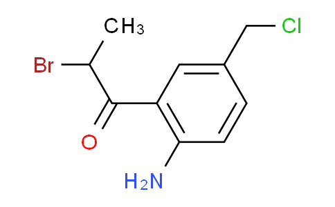 CAS No. 1806312-95-7, 1-(2-Amino-5-(chloromethyl)phenyl)-2-bromopropan-1-one