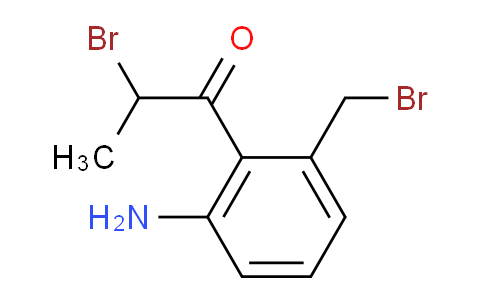 CAS No. 1806499-77-3, 1-(2-Amino-6-(bromomethyl)phenyl)-2-bromopropan-1-one