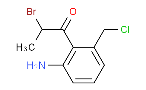 CAS No. 1804219-55-3, 1-(2-Amino-6-(chloromethyl)phenyl)-2-bromopropan-1-one