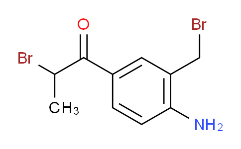 CAS No. 1806312-29-7, 1-(4-Amino-3-(bromomethyl)phenyl)-2-bromopropan-1-one