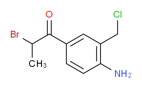 CAS No. 1806313-06-3, 1-(4-Amino-3-(chloromethyl)phenyl)-2-bromopropan-1-one