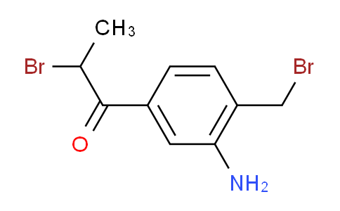 CAS No. 1806363-78-9, 1-(3-Amino-4-(bromomethyl)phenyl)-2-bromopropan-1-one