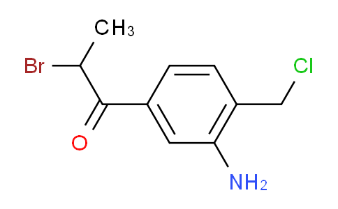 CAS No. 1806548-89-9, 1-(3-Amino-4-(chloromethyl)phenyl)-2-bromopropan-1-one