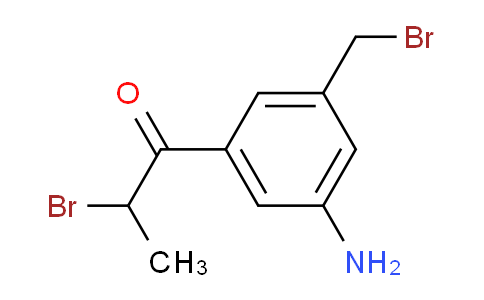 CAS No. 1807046-82-7, 1-(3-Amino-5-(bromomethyl)phenyl)-2-bromopropan-1-one