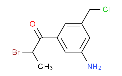 CAS No. 1804204-40-7, 1-(3-Amino-5-(chloromethyl)phenyl)-2-bromopropan-1-one