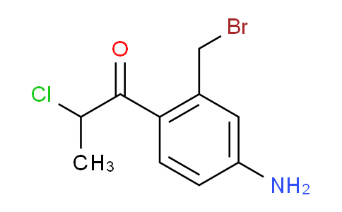 CAS No. 1803800-46-5, 1-(4-Amino-2-(bromomethyl)phenyl)-2-chloropropan-1-one