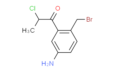 CAS No. 1804203-20-0, 1-(5-Amino-2-(bromomethyl)phenyl)-2-chloropropan-1-one