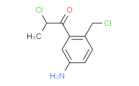CAS No. 1803834-68-5, 1-(5-Amino-2-(chloromethyl)phenyl)-2-chloropropan-1-one