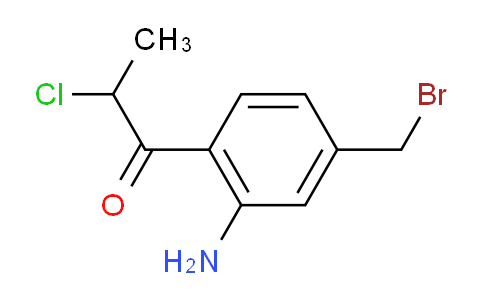 CAS No. 1804203-10-8, 1-(2-Amino-4-(bromomethyl)phenyl)-2-chloropropan-1-one