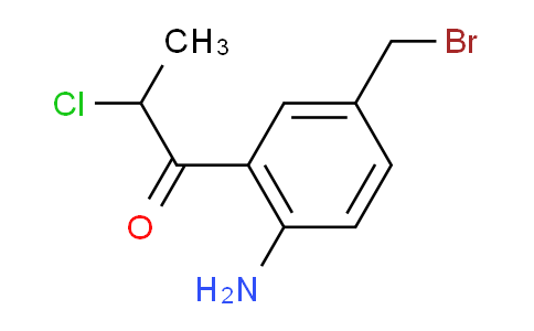 CAS No. 1803864-88-1, 1-(2-Amino-5-(bromomethyl)phenyl)-2-chloropropan-1-one