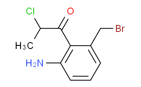 CAS No. 1806433-52-2, 1-(2-Amino-6-(bromomethyl)phenyl)-2-chloropropan-1-one