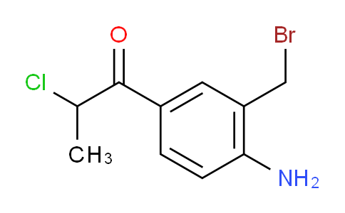 CAS No. 1806312-49-1, 1-(4-Amino-3-(bromomethyl)phenyl)-2-chloropropan-1-one
