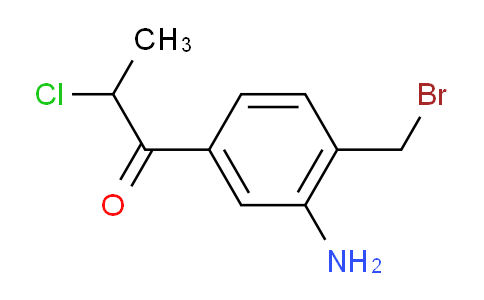 CAS No. 1807047-10-4, 1-(3-Amino-4-(bromomethyl)phenyl)-2-chloropropan-1-one