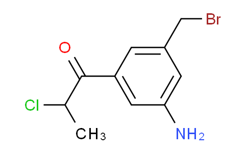 CAS No. 1803836-21-6, 1-(3-Amino-5-(bromomethyl)phenyl)-2-chloropropan-1-one