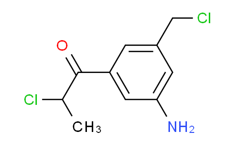 CAS No. 1804041-85-7, 1-(3-Amino-5-(chloromethyl)phenyl)-2-chloropropan-1-one
