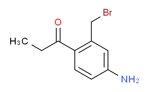 CAS No. 1803835-90-6, 1-(4-Amino-2-(bromomethyl)phenyl)propan-1-one