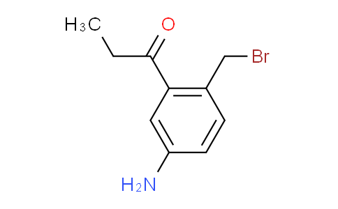 CAS No. 1806548-30-0, 1-(5-Amino-2-(bromomethyl)phenyl)propan-1-one