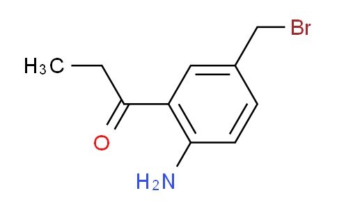 CAS No. 1806548-23-1, 1-(2-Amino-5-(bromomethyl)phenyl)propan-1-one