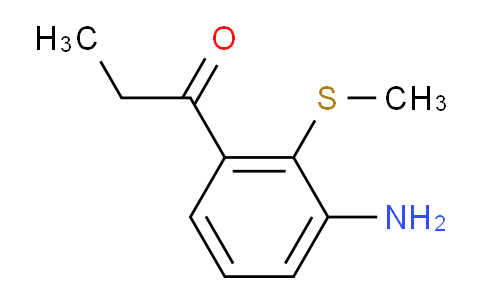 CAS No. 1804505-53-0, 1-(3-Amino-2-(methylthio)phenyl)propan-1-one
