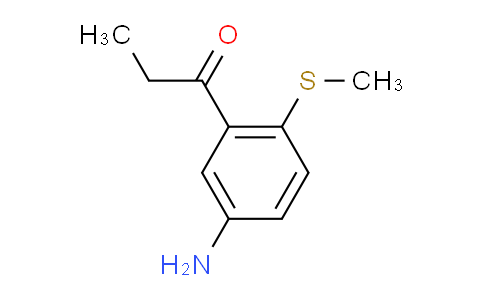 CAS No. 1806345-43-6, 1-(5-Amino-2-(methylthio)phenyl)propan-1-one
