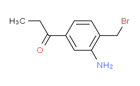 CAS No. 1806294-23-4, 1-(3-Amino-4-(bromomethyl)phenyl)propan-1-one