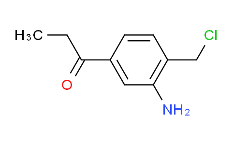CAS No. 1806505-36-1, 1-(3-Amino-4-(chloromethyl)phenyl)propan-1-one