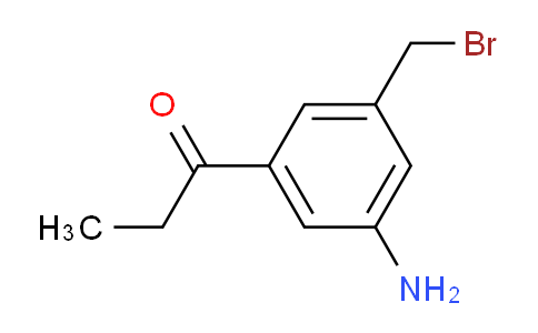 CAS No. 1807046-66-7, 1-(3-Amino-5-(bromomethyl)phenyl)propan-1-one