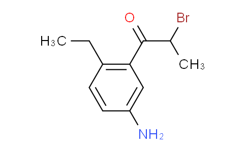 CAS No. 1804398-50-2, 1-(5-Amino-2-ethylphenyl)-2-bromopropan-1-one