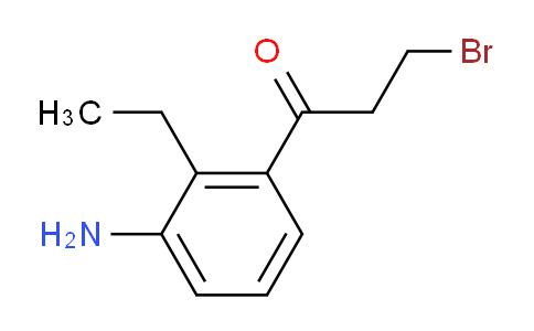 CAS No. 1804398-54-6, 1-(3-Amino-2-ethylphenyl)-3-bromopropan-1-one