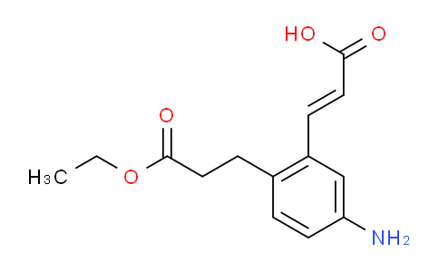 CAS No. 1807410-70-3, (E)-3-(5-Amino-2-(3-ethoxy-3-oxopropyl)phenyl)acrylic acid