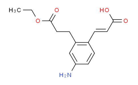 CAS No. 1807368-18-8, (E)-3-(4-Amino-2-(3-ethoxy-3-oxopropyl)phenyl)acrylic acid