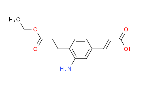 CAS No. 1807420-63-8, (E)-3-(3-Amino-4-(3-ethoxy-3-oxopropyl)phenyl)acrylic acid