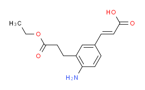 CAS No. 1807422-12-3, (E)-3-(4-Amino-3-(3-ethoxy-3-oxopropyl)phenyl)acrylic acid