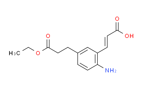 CAS No. 1807433-02-8, (E)-3-(2-Amino-5-(3-ethoxy-3-oxopropyl)phenyl)acrylic acid